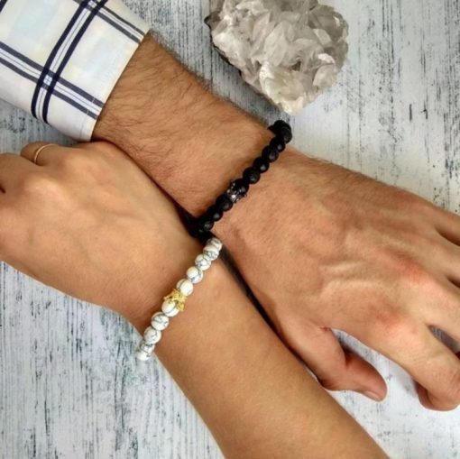 Mei's Everest koppels armband | The Royal Couple | zwart wit - Afbeelding 6