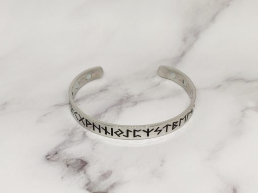 Mei's Viking armband | Script of Runes | zilver zwart - Afbeelding 7