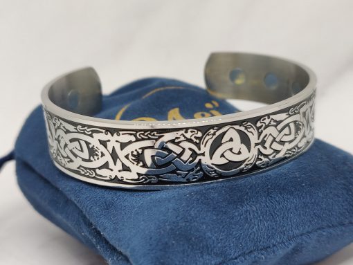 Mei's Viking armband | Viking with Knots | zilver zwart - Afbeelding 2