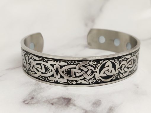 Mei's Viking armband | Viking with Knots | zilver zwart - Afbeelding 3