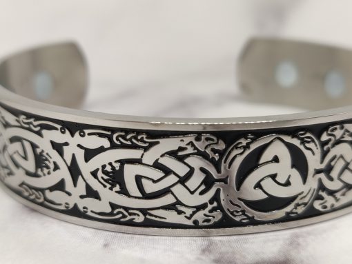 Mei's Viking armband | Viking with Knots | zilver zwart - Afbeelding 4