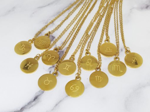 Mei's Lacy ketting | Zodiac Chain | Stainless Steel | goud - Afbeelding 3