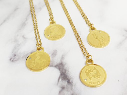 Mei's Lacy ketting | Zodiac Chain | Stainless Steel | goud - Afbeelding 6