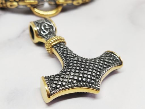 Mei's Viking ketting | Dragon Hammer | Stainless Steel | goud / zilver - Afbeelding 7