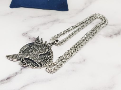 Mei's Viking | Raven Amulet ketting | Stainless Steel | zilver - Afbeelding 7