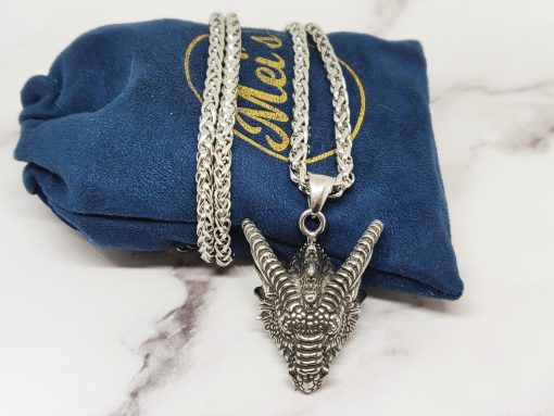 Mei's Viking ketting | The Dragon | Stainless Steel | zilver