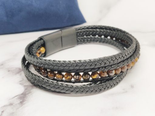 Mei's Coco armband | Leather Cat | Echt Leder | bruin / zwart - Afbeelding 3