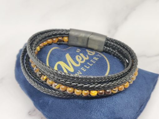 Mei's Coco armband | Leather Cat | Echt Leder | bruin / zwart - Afbeelding 2