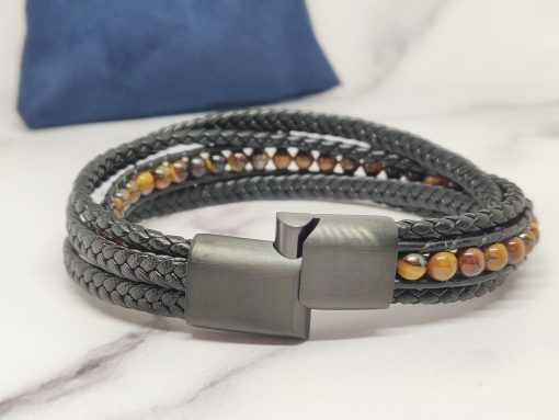 Mei's Coco armband | Leather Cat | Echt Leder | bruin / zwart - Afbeelding 5