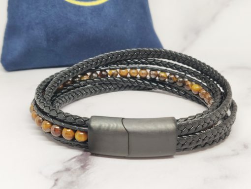 Mei's Coco armband | Leather Cat | Echt Leder | bruin / zwart - Afbeelding 6