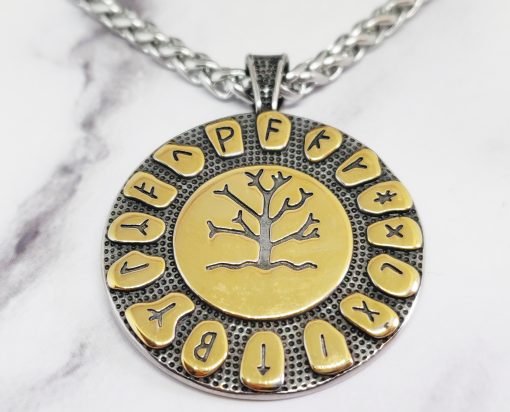 Mei's Viking ketting | Tree of Life | Stainless Steel | zilver/goud - Afbeelding 3