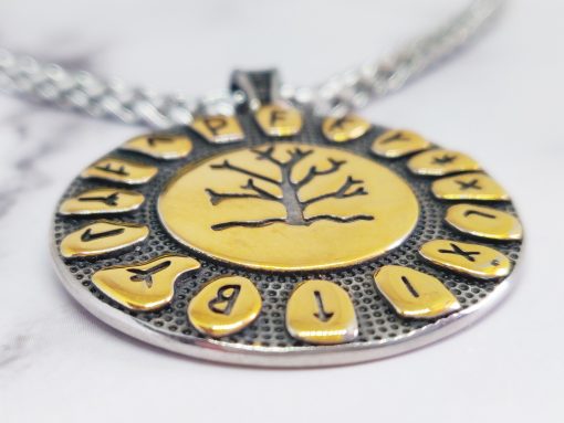 Mei's Viking ketting | Tree of Life | Stainless Steel | zilver/goud - Afbeelding 4