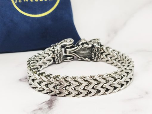 Mei's Viking armband | Wolf Fenrir | Stainless Steel | zilver - Afbeelding 7