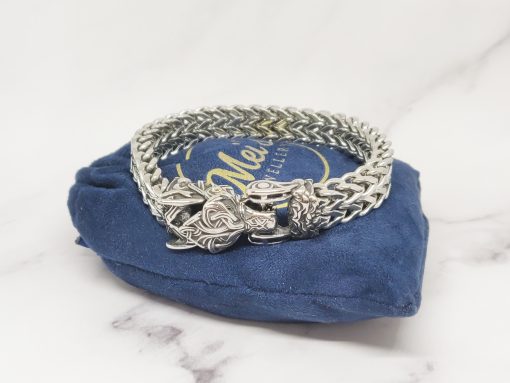 Mei's Viking armband | Wolf Fenrir | Stainless Steel | zilver - Afbeelding 8