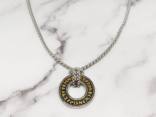 Mei's Viking ketting | Rune Coin | Stainless Steel | goud / zilver / zwart - Afbeelding 2