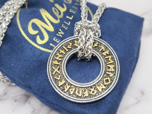 Mei's Viking ketting | Rune Coin | Stainless Steel | goud / zilver / zwart - Afbeelding 3