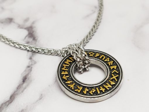 Mei's Viking ketting | Rune Coin | Stainless Steel | goud / zilver / zwart - Afbeelding 4