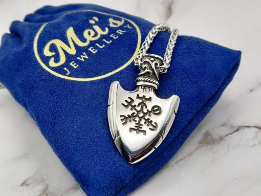 Mei's Viking ketting | Spear of Odin | Stainless Steel | zilver - Afbeelding 9