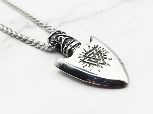 Mei's Viking ketting | Spear of Odin | Stainless Steel | zilver - Afbeelding 3