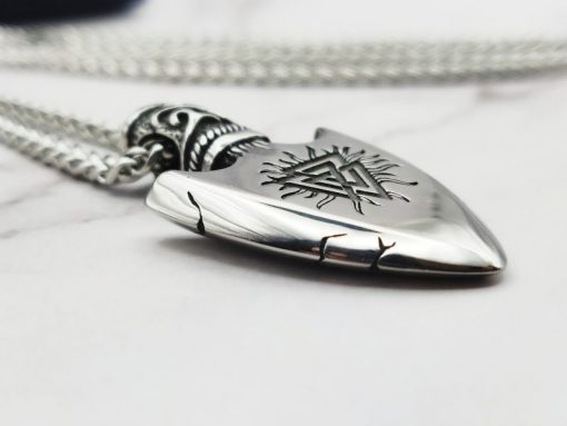 Mei's Viking ketting | Spear of Odin | Stainless Steel | zilver - Afbeelding 4