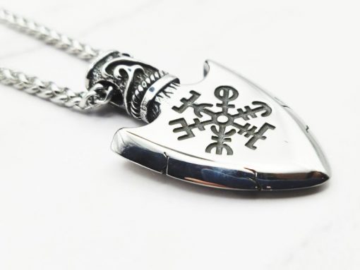 Mei's Viking ketting | Spear of Odin | Stainless Steel | zilver - Afbeelding 5