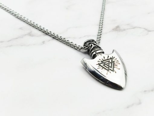 Mei's Viking ketting | Spear of Odin | Stainless Steel | zilver - Afbeelding 6