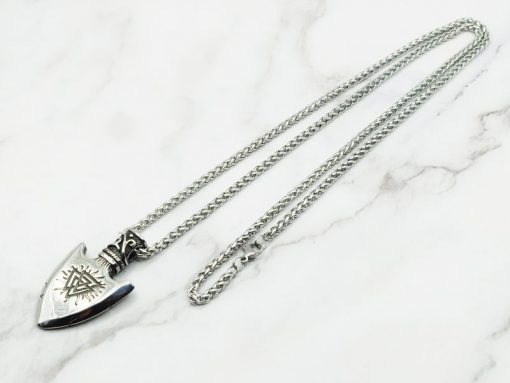 Mei's Viking ketting | Spear of Odin | Stainless Steel | zilver - Afbeelding 7