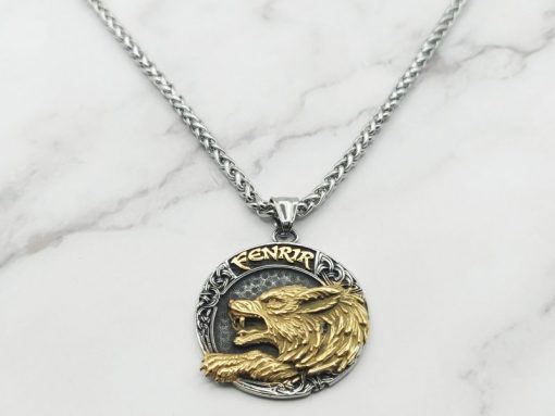 Mei's Viking ketting | Fenrir Chain | Stainless Steel | zilver / goud - Afbeelding 3