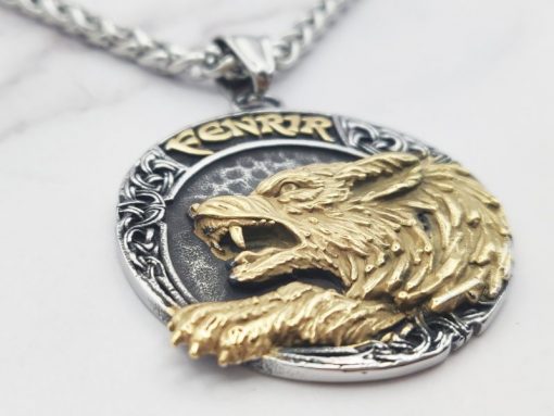 Mei's Viking ketting | Fenrir Chain | Stainless Steel | zilver / goud - Afbeelding 5