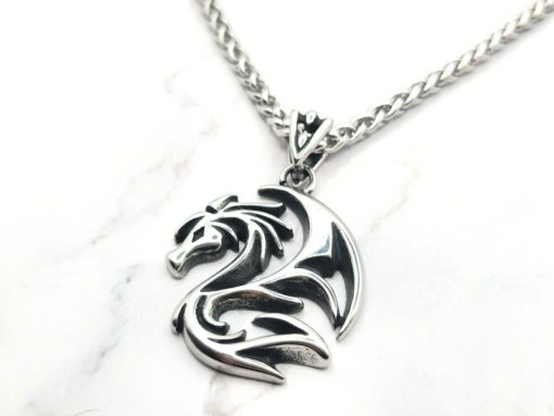 Mei's Viking ketting | Nordic Dragon | Stainless Steel | zilver - Afbeelding 3