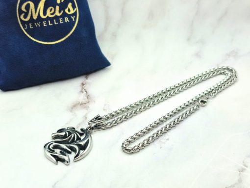 Mei's Viking ketting | Nordic Dragon | Stainless Steel | zilver - Afbeelding 5