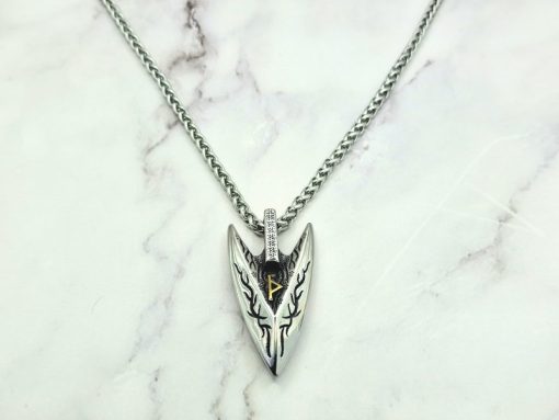 Mei's Viking ketting | Runic Guardian | Stainless Steel | zilver / goud - Afbeelding 2