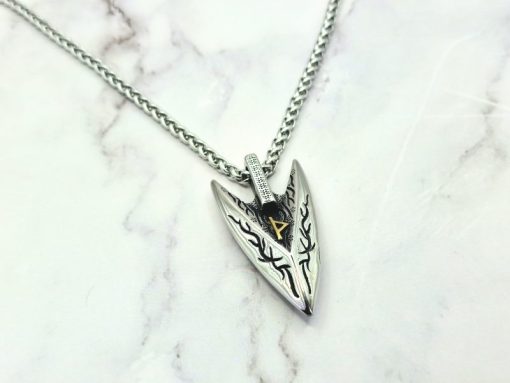 Mei's Viking ketting | Runic Guardian | Stainless Steel | zilver / goud - Afbeelding 4