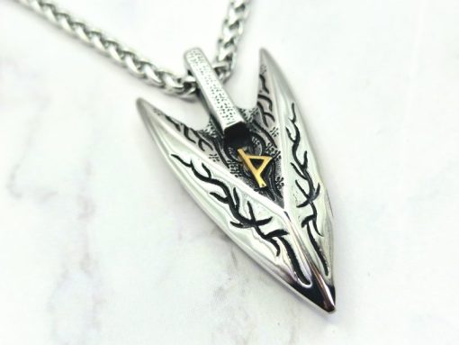 Mei's Viking ketting | Runic Guardian | Stainless Steel | zilver / goud - Afbeelding 5