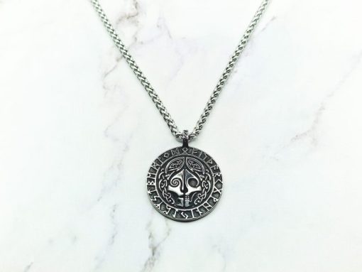 Mei's Viking ketting | Power of Hel | Stainless Steel | zilver / grijs - Afbeelding 2