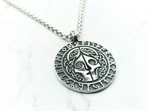 Mei's Viking ketting | Power of Hel | Stainless Steel | zilver / grijs - Afbeelding 3