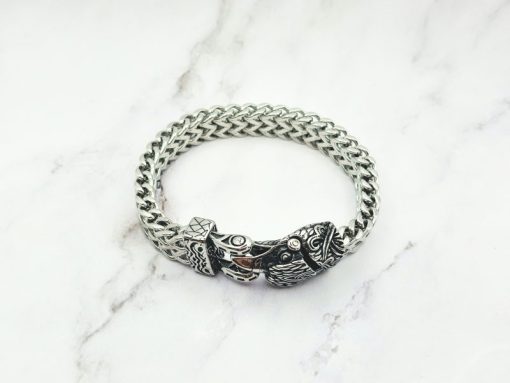 Mei's Viking armband | Rising Raven | Stainless Steel | zilver - Afbeelding 5