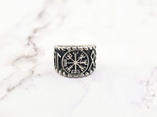 Mei's Viking ring | Nordic Shield | Stainless Steel | zilver / goud - Afbeelding 6