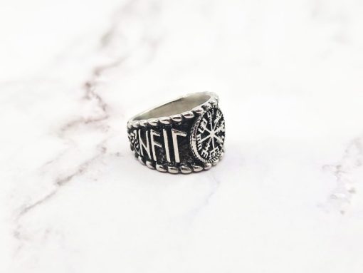 Mei's Viking ring | Nordic Shield | Stainless Steel | zilver / goud - Afbeelding 7