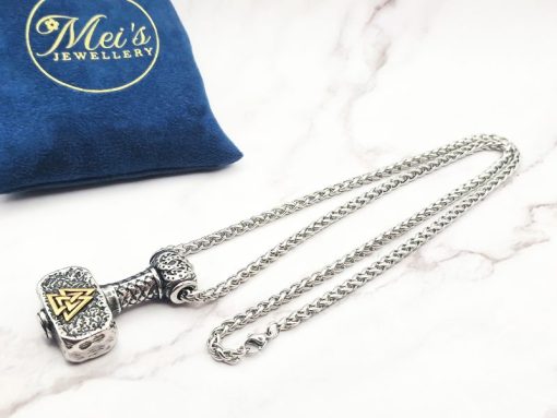 Mei's Viking ketting | Knots of Thunder | Stainless Steel | zilver / goud - Afbeelding 5