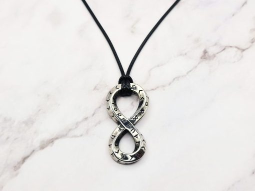 Mei's Viking ketting | Rune Infinity | Stainless Steel | zilver / zwart - Afbeelding 2