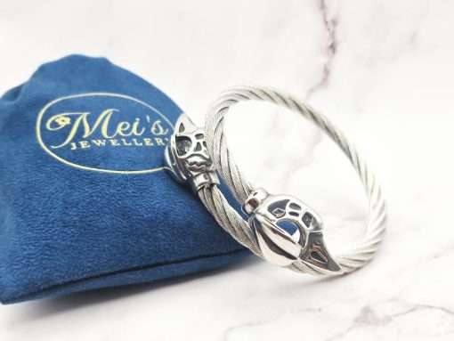 Mei's Viking armband | Steel Ravens | Stainless Steel | zilver - Afbeelding 2