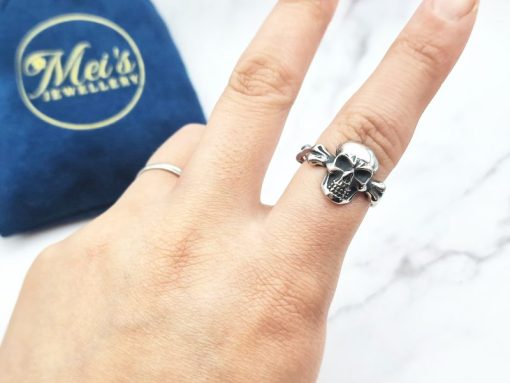 Mei's Lacy ring | Skull Bound | Stainless Steel | zilver - Afbeelding 2