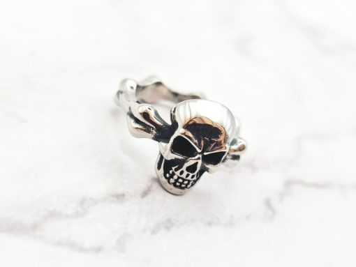 Mei's Lacy ring | Skull Bound | Stainless Steel | zilver - Afbeelding 4